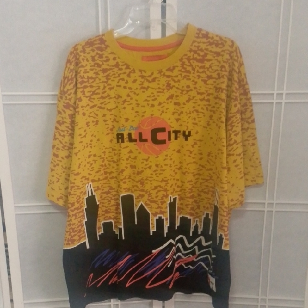 All City Yellow Graphic T-Shirt with City Skyline